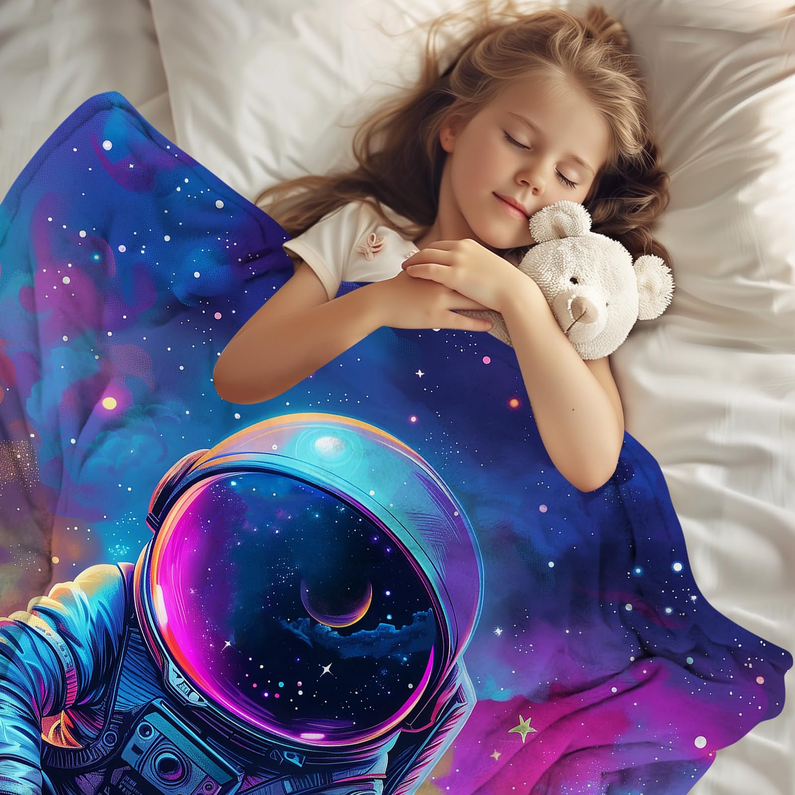 SKT T1 Space Astronaut Blanket, Funny Astronaut Sitting on