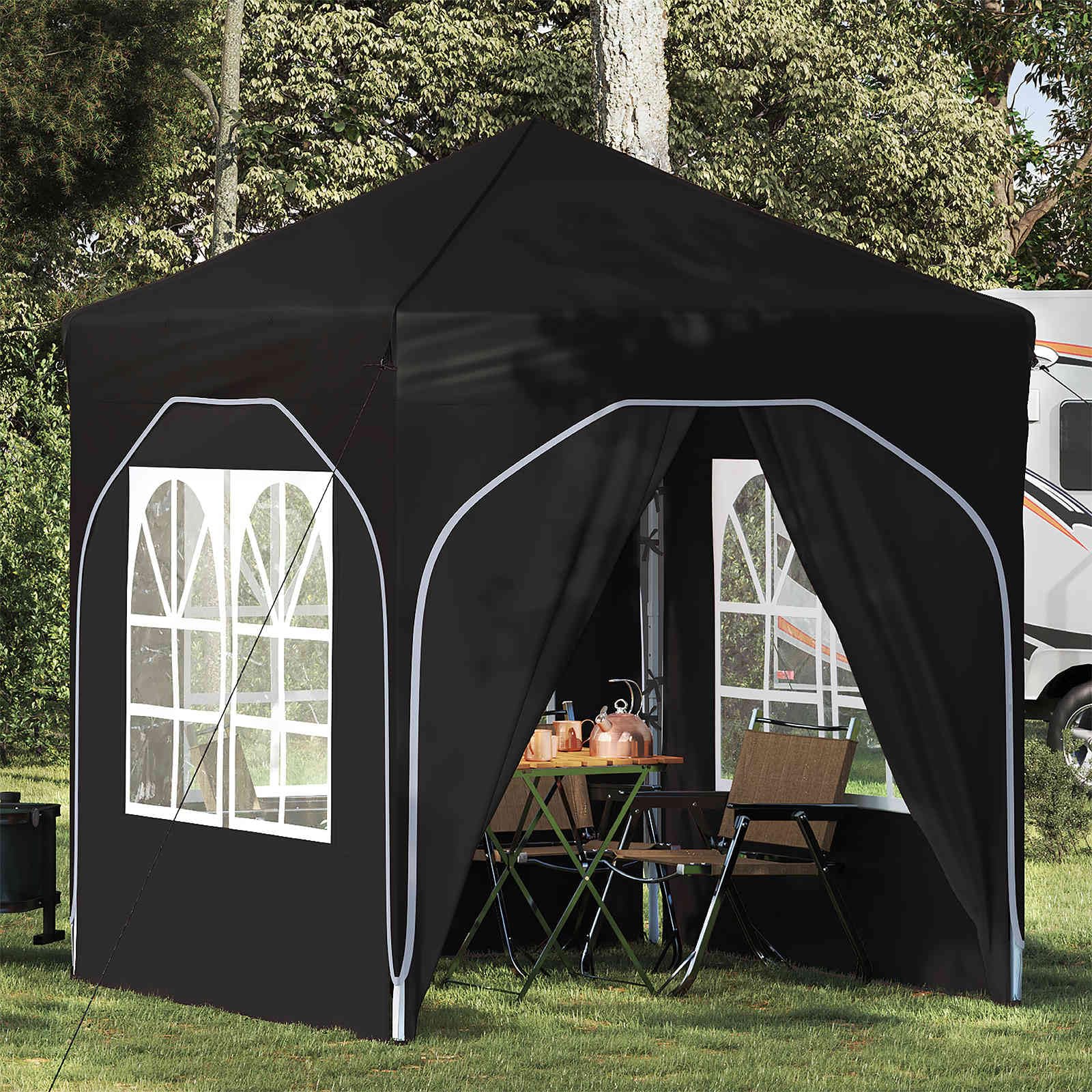 Namiot Pop-up 192 x 192 x 245 cm czarny