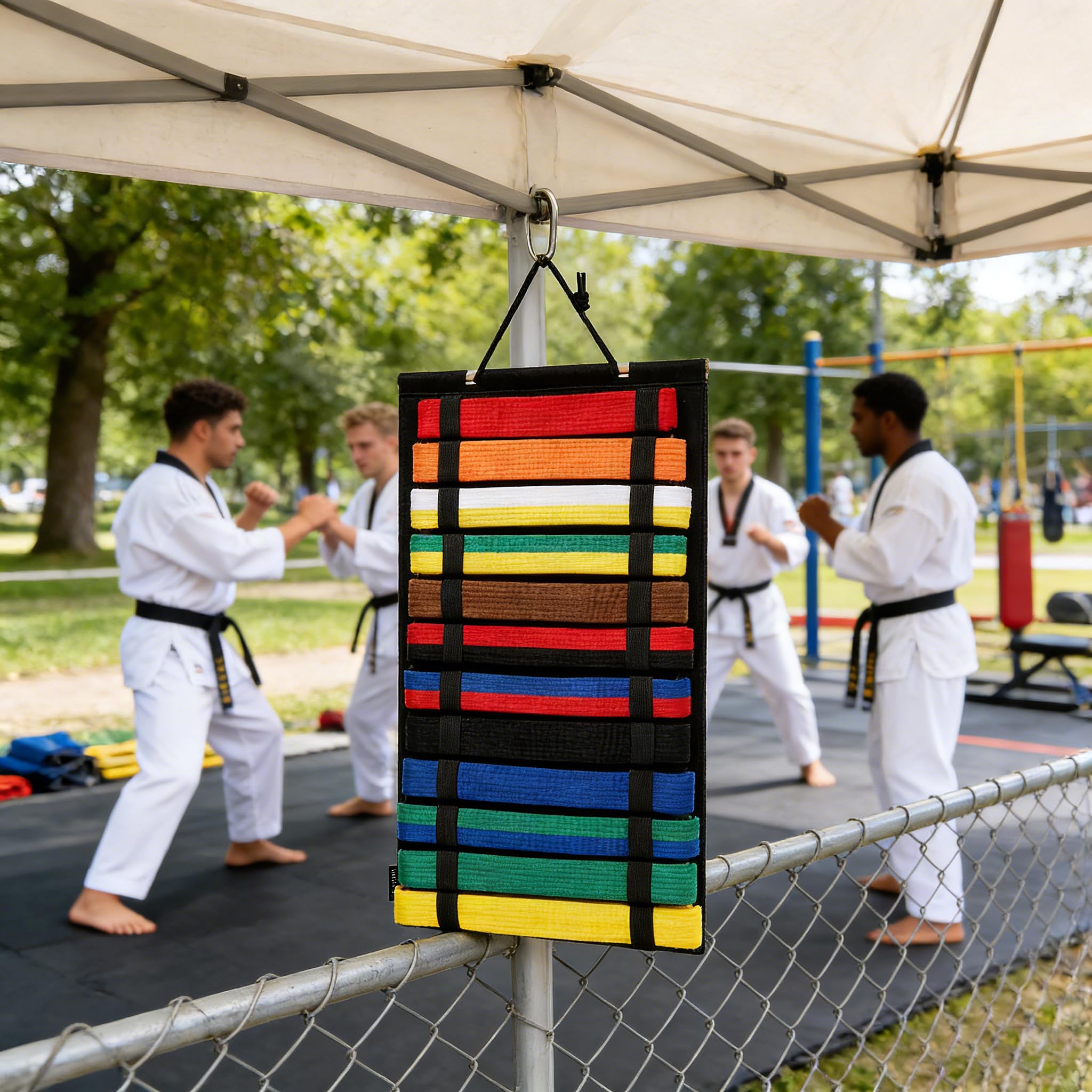 Espositore Per Cintura Da Karate, Da Appendere Alla Parete, Espositore Per Cintura Per Taekwondo Con 12 Cinture, Attrezzatura Per Studenti e Appassionati Di Taekwondo (Senza Cinture)