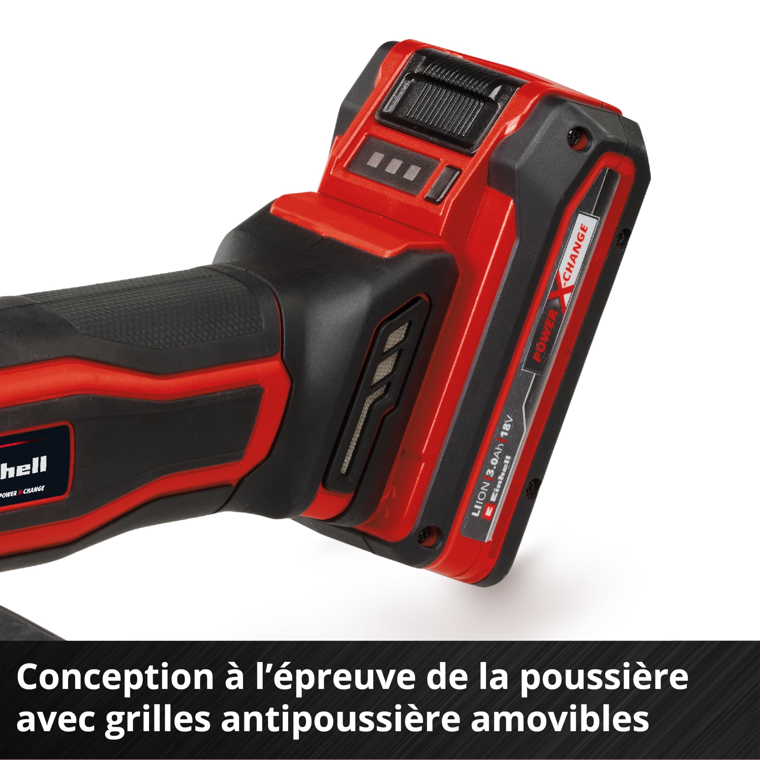 Einhell Meuleuse d’angle sans fil TE-AG 18/125-2 Li-Solo Power X-Change (18 V, disque Ø 125 mm, profondeur de coupe 33 mm, démarrage progressif, protection de coupe, sans disque, sans batterie)