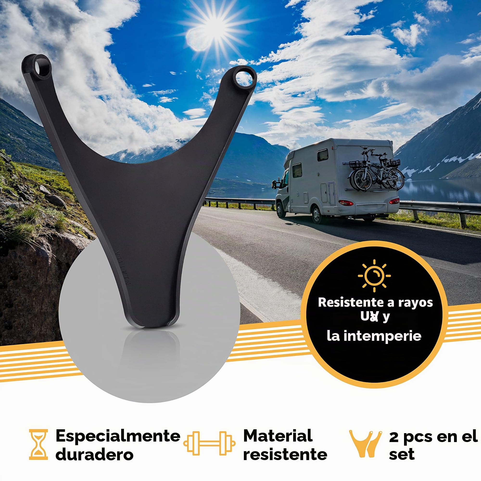 Villkin - Desagüe de condensación (2 unidades) para autocaravana compatible con calefacción Truma (distancia entre orificios de 96 mm) – Desagüe para cubierta de chimenea de caravana