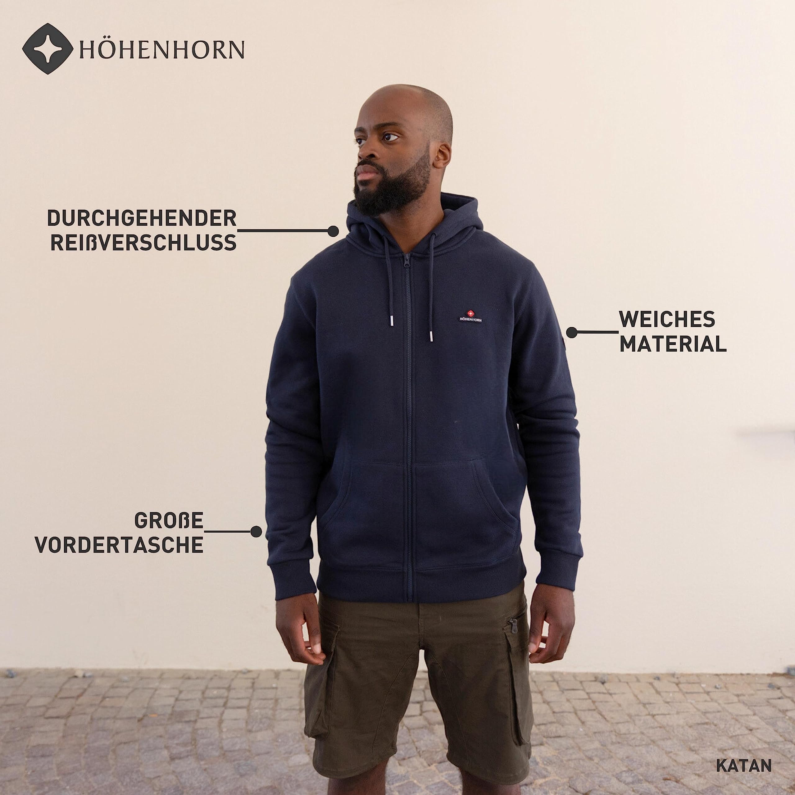 Höhenhorn Katan Pull à capuche pour homme - Élégant et tendance