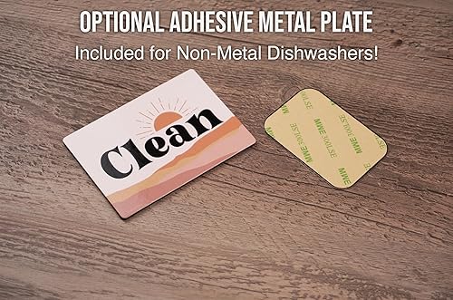 Miniatura 4 de Boho Decor - Imán para lavavajillas, letrero limpio y sucio, imán fuerte para lavavajillas, indicador universal de imán de limpieza sucia para