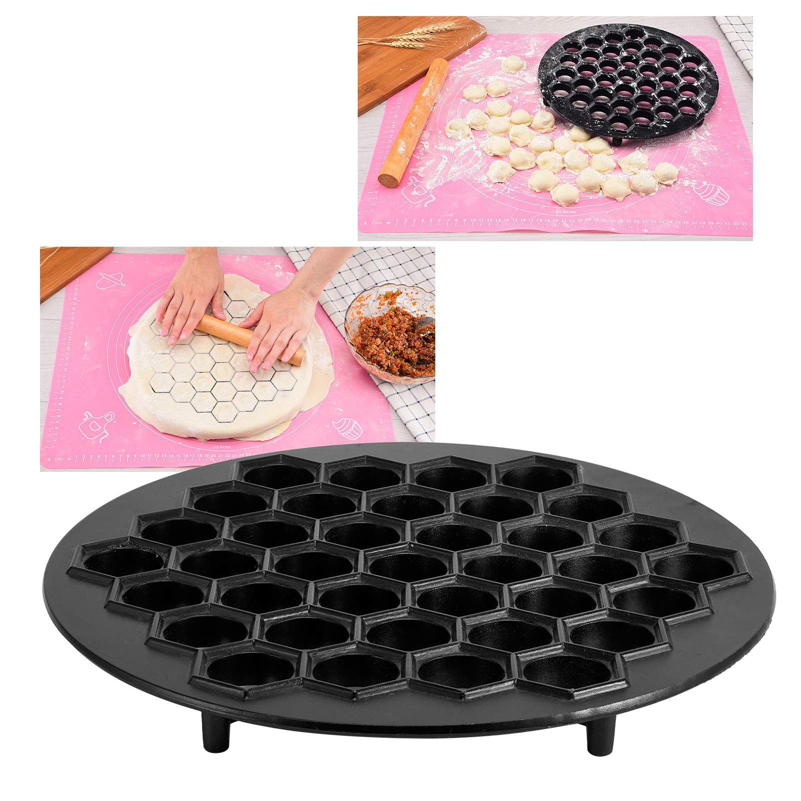 Stampo Per Gnocchi E Pelmeni A 37 Fori - Lega Alluminio - Ravioli Maker 24,6 Cm