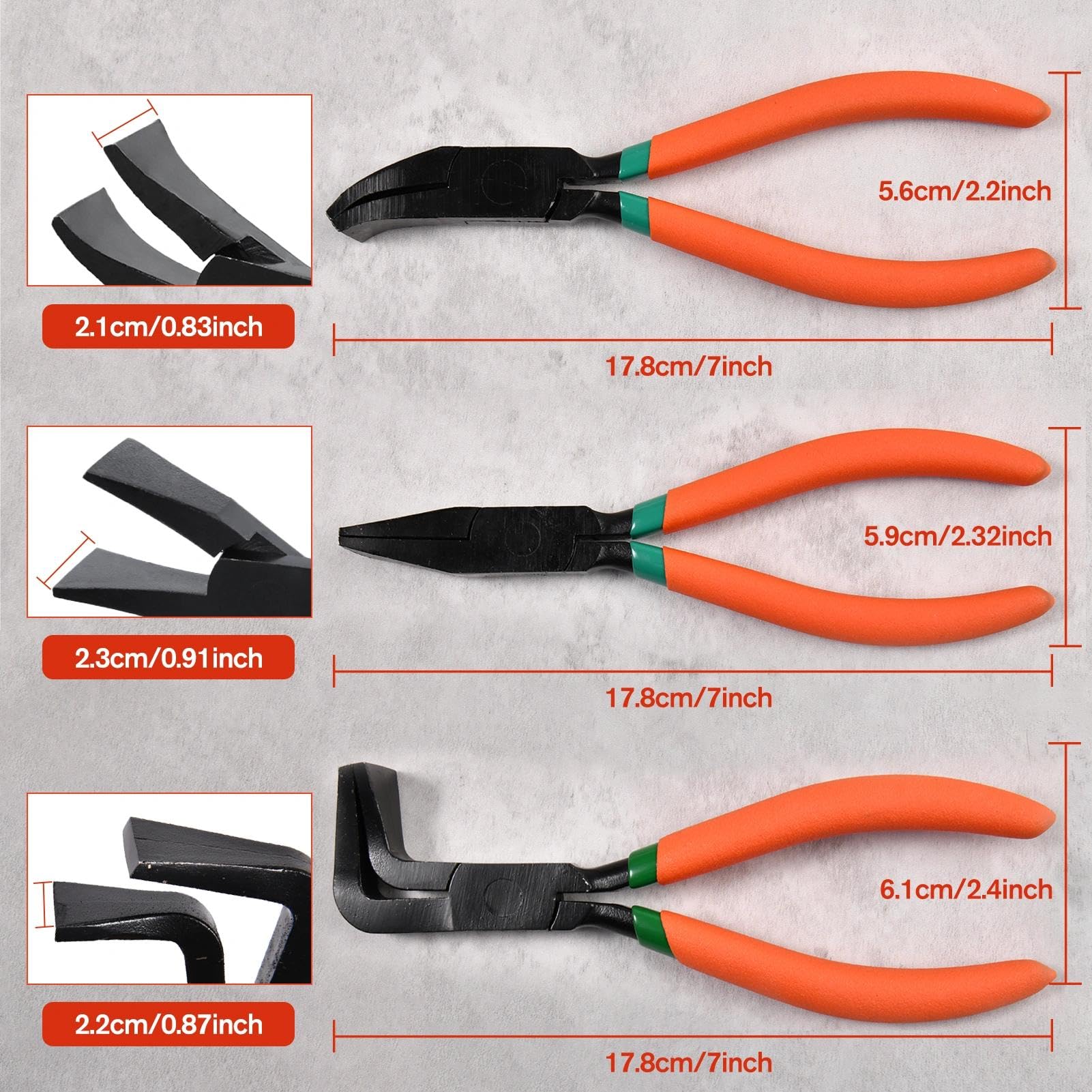 SPEEDWOX 3PCS 7 pouces sertisseuse à main en métal petite feuille de métal plieuse droite outils aplanissant forme sertisseuse à bord pinces à coudre avec poignée ergonomique pour Plier et aplanir