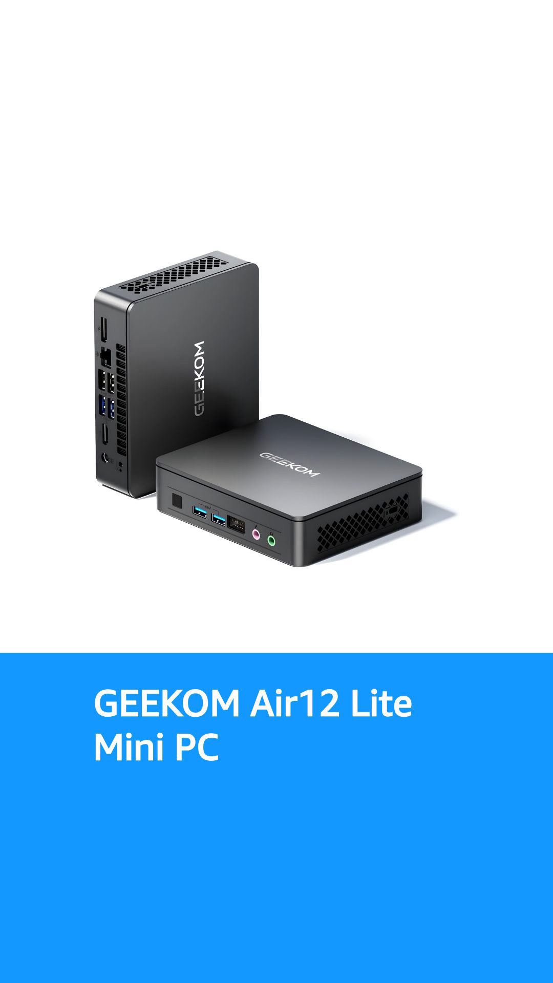 GEEKOM Air12 Lite Mini PC (6 USB Ports+9 Pin) with Intel 12th Gen