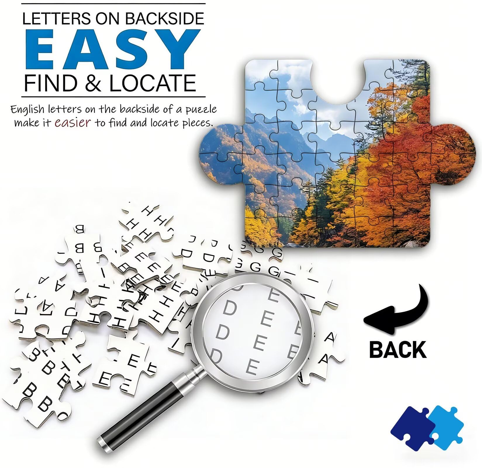 Puzzle 1500 elementów dla dorosłych, leśna rzeka Trudne i kolorowe drewniane puzzle, duża łamigłówka 87 x 57 cm, gra antystresowa z plakatem, dekoracja ścienna do domu, prezent urodzinowy dla kobiet