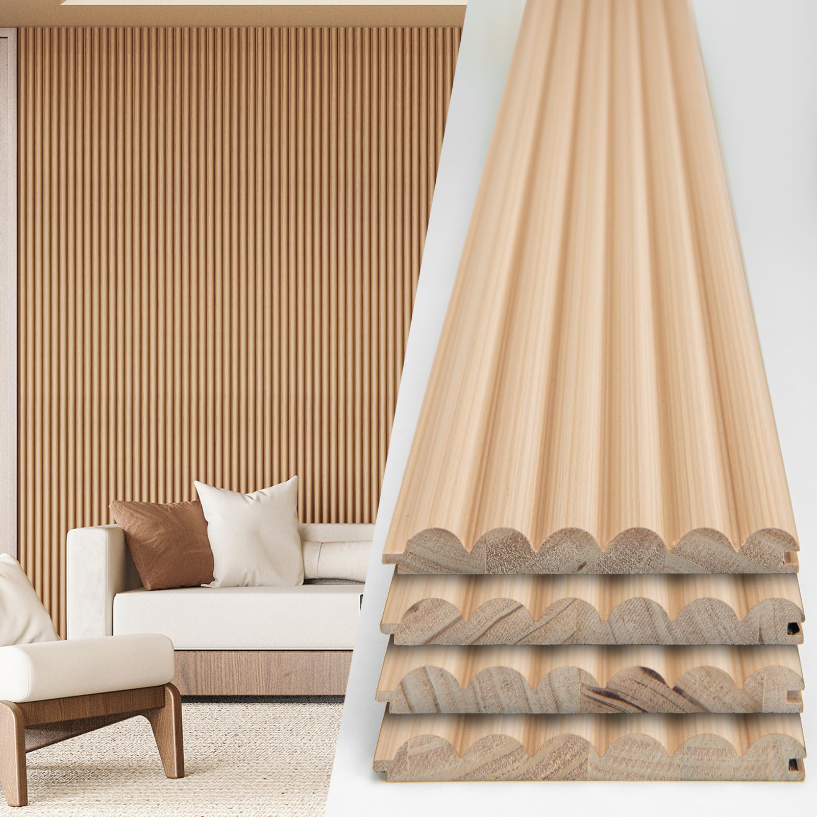 Art3d Fluted Wood Panel