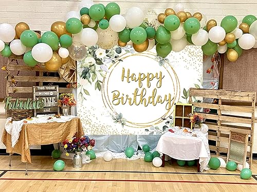 Miniatura 3 de Fondo de hojas de eucalipto verde para fotografía de 8 x 6 pies, flores verdes, hojas de eucalipto, fondo de fotos, para niños, adultos, baby