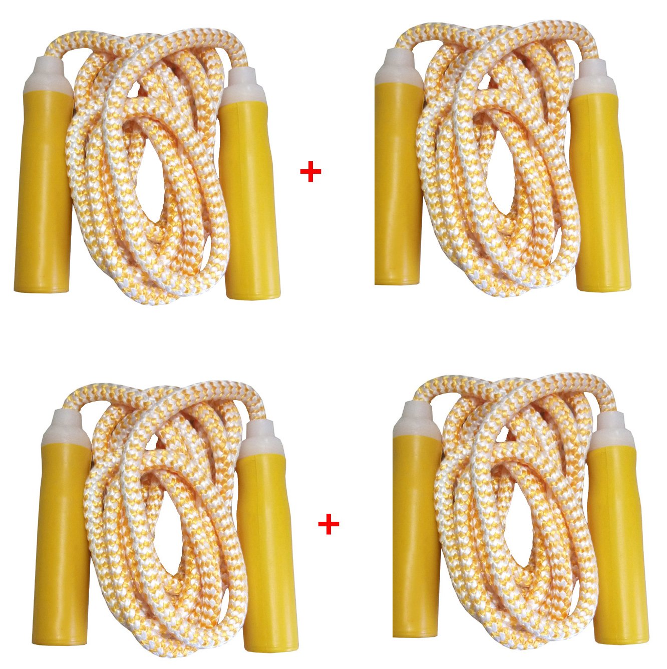 Simran Sports Cotton Rope Fitness Skipping Rope Pack of 4 Pieces Jump Rope, Jump Ropes for Fitness, Weighted Jump Rope for Sports and Training for Men, Women, Boys & Girls