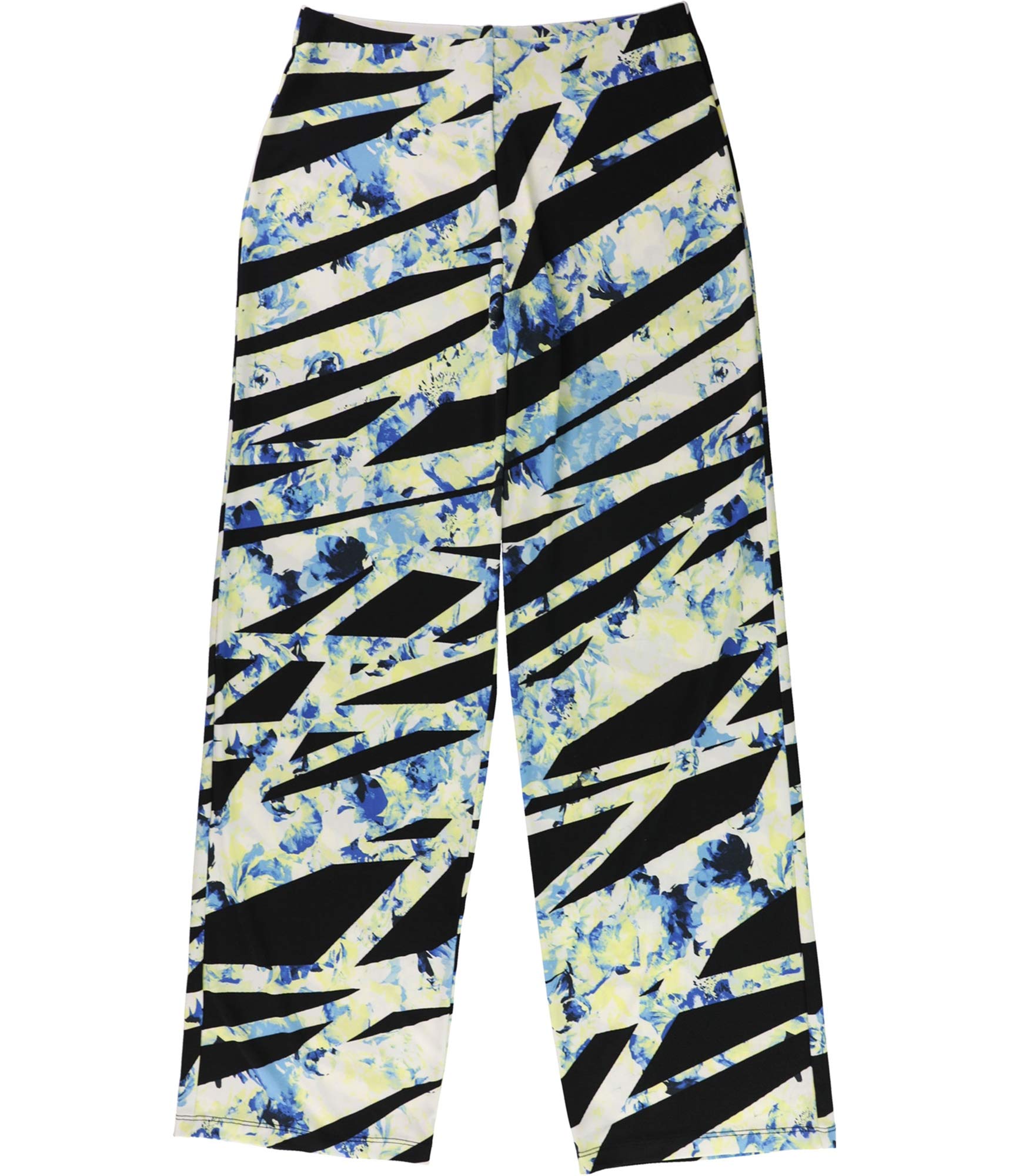 Alfani Womens Printed Casual Wide Leg Pants Black Medium