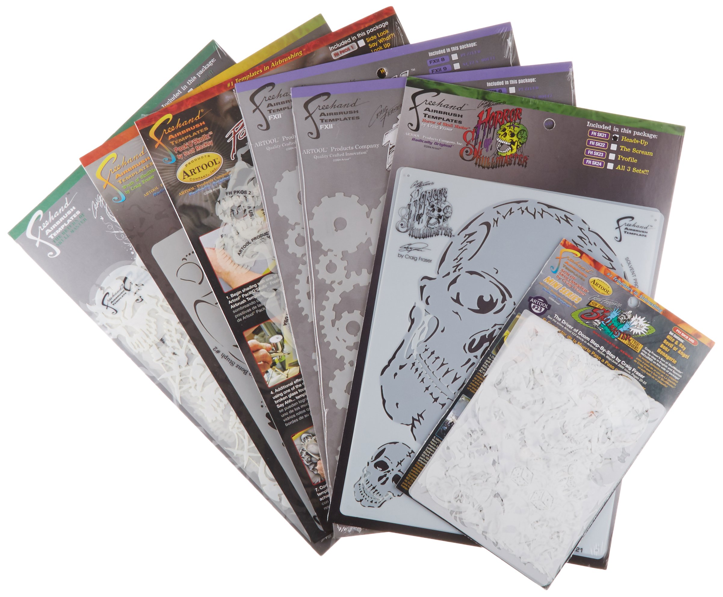 Freehand Airbrush Templates, Return Of Skullmaster Set