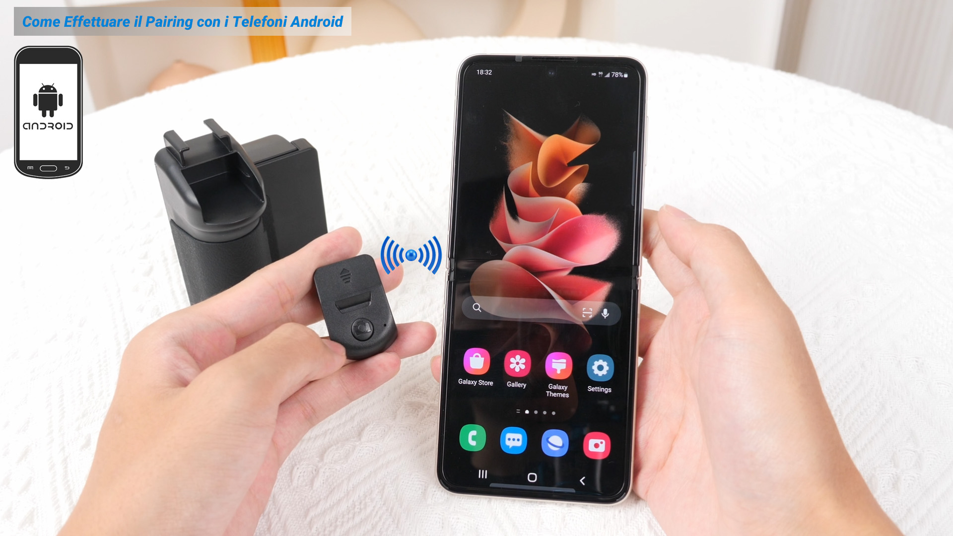KIWIFOTOS Supporto per treppiede 3 in 1 per cellulare, con impugnatura per fotocamera, con telecomando Bluetooth staccabile e supporto per scarpa fredda per iPhone Android, smartphone