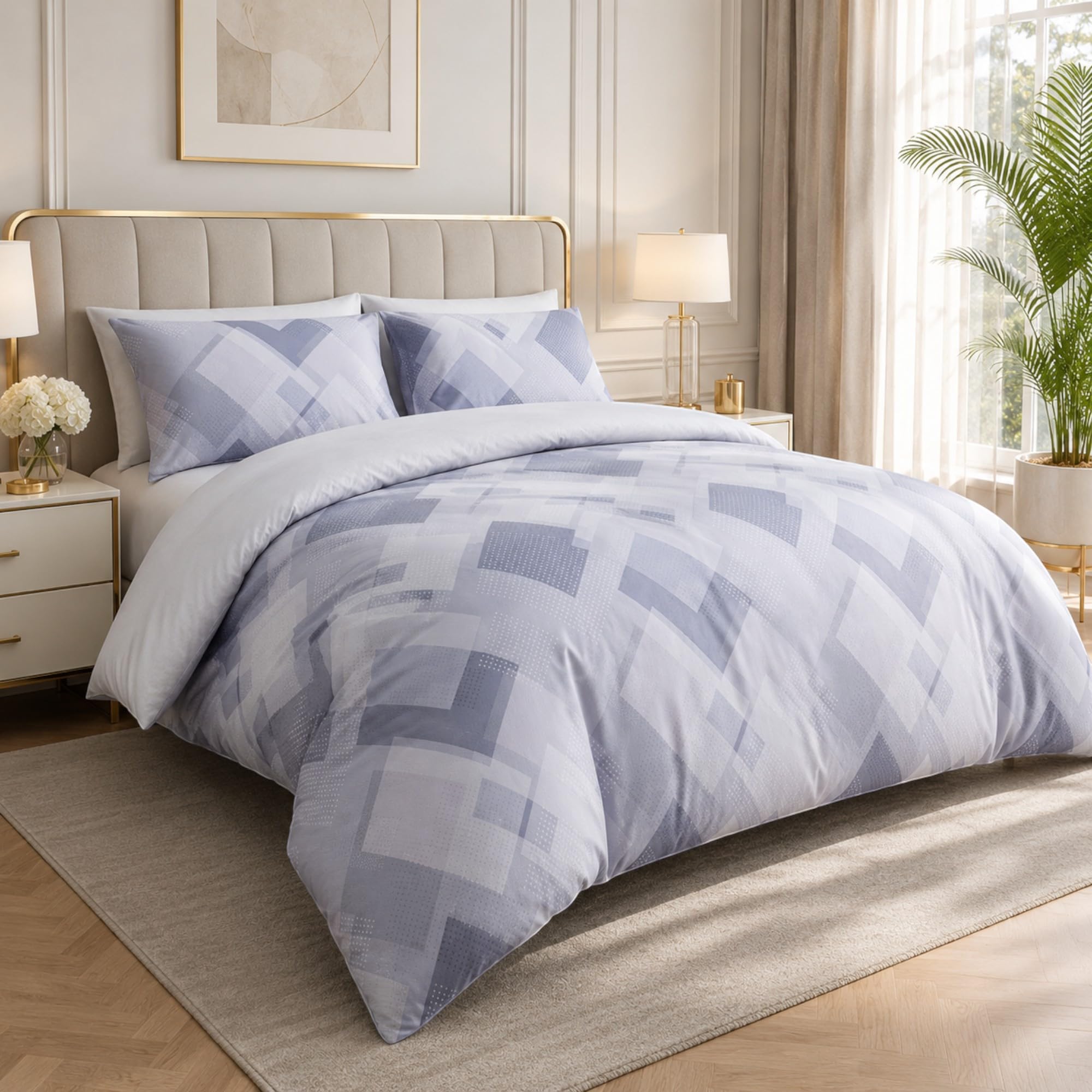 Grace Grey Double Duvet Set Premium Brushed Microfiber Duvet Cover Double Ultrasoft Hypoallergenic Quilt Cover Non Iron Luxury Bedding Sets With Zipper Closure
