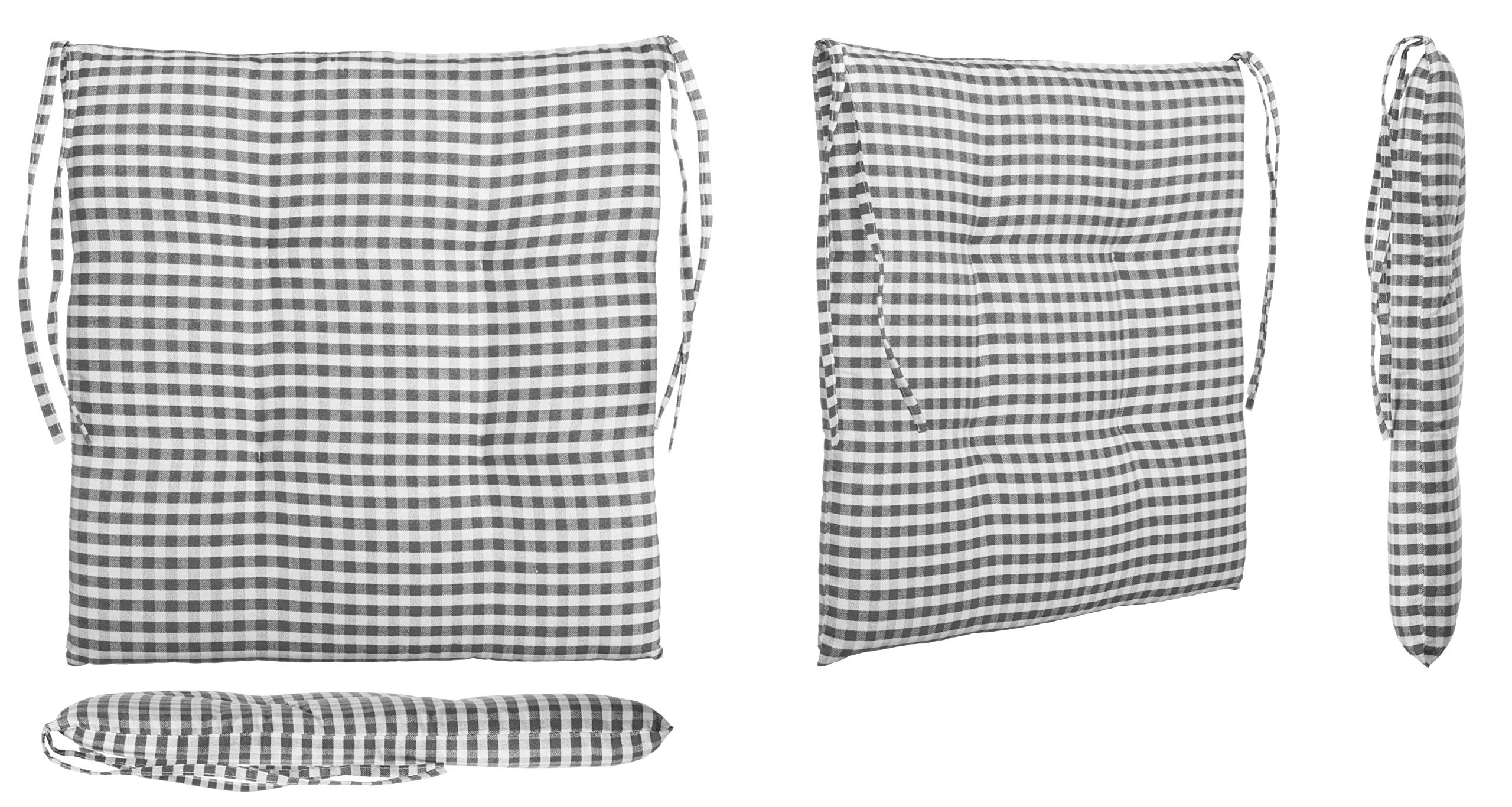 Gemütliche Sitzkissen Im 2er-Set - Kariert & Bequem Für Garten Und Wohnzimmer