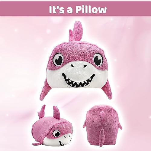 Miniatura 3 de Comfy Critters Manta con capucha de tiburón para niños, manta de viaje con capucha - Bubbles The Shark