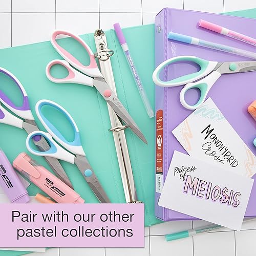 Miniatura 7 de BAZIC - Carpeta organizadora de 3 anillos de 1 pulgada, color pastel, anillo redondo, capacidad para 175 hojas de papel, para escuela, oficina,