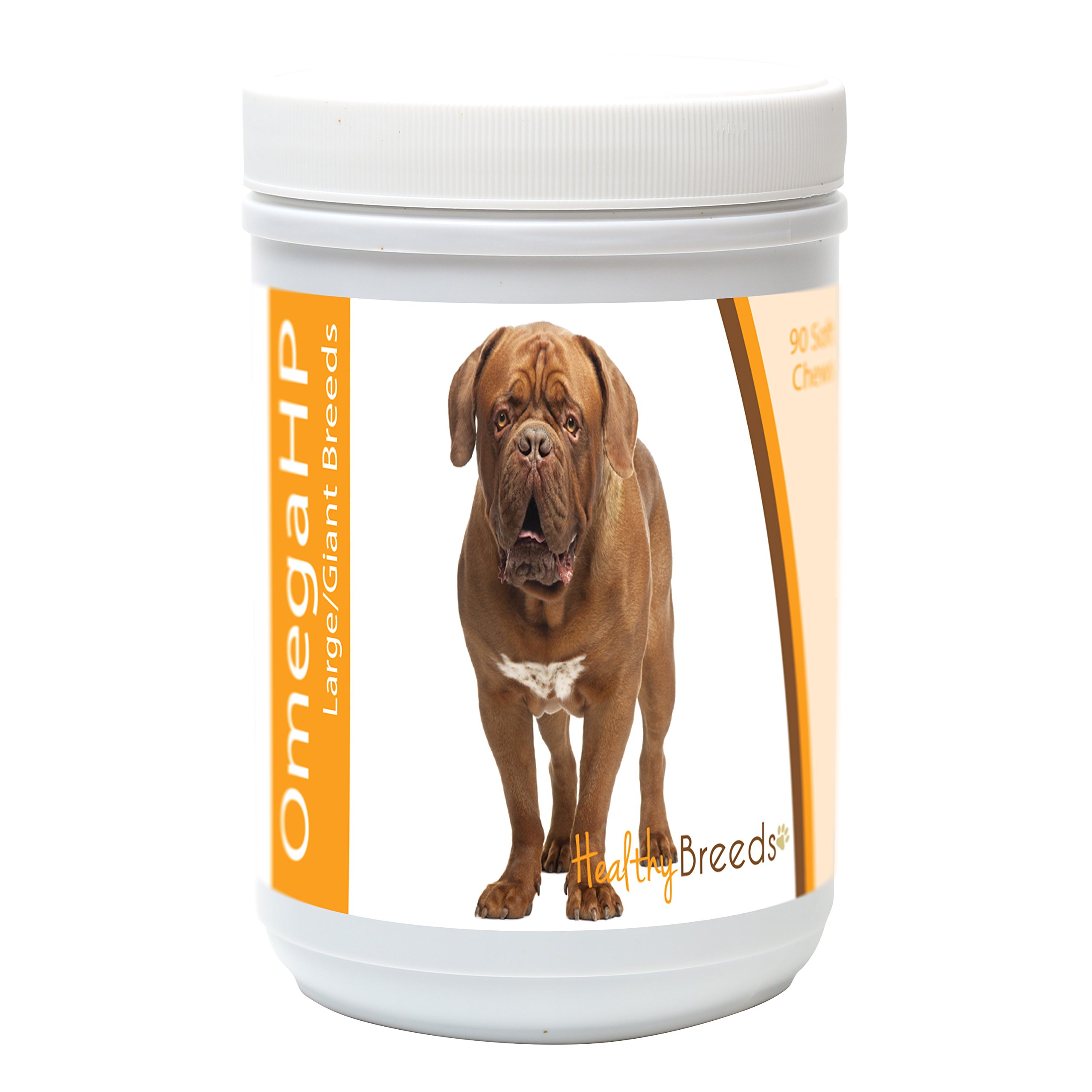 Healthy Breeds Dogue de Bordeaux Omega HP Fatty Acid Skin and Coat Support Soft Chews 90 Count