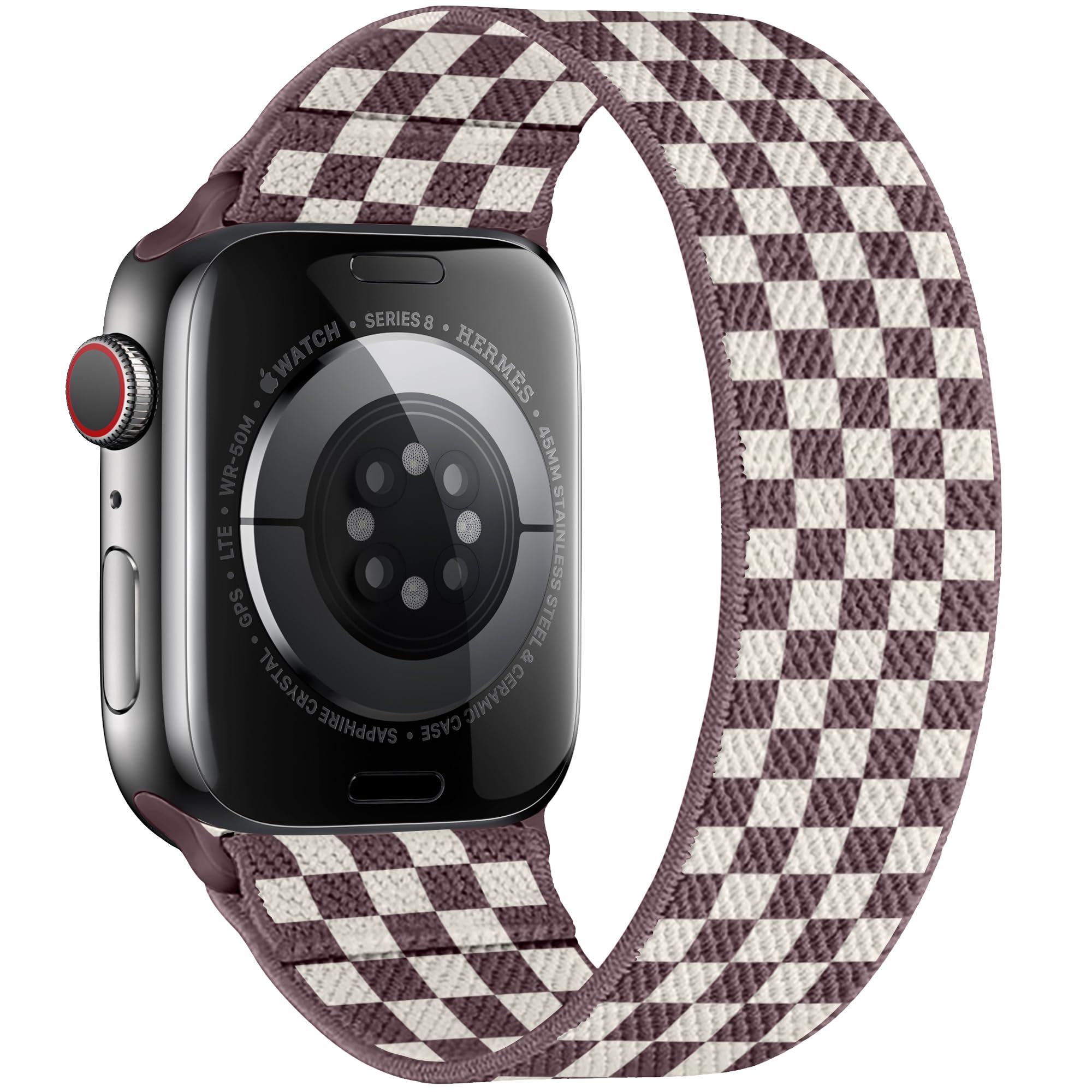 BMBEAR Stretchy Solo Loop Bands Compatible with Apple Watch 38mm 40mm 41mm Braided Elastic Weave Nylon Wristbands Women Men Straps for iWatch Series 7/6/5/4/3/2/1/SE Dark Black — view 35