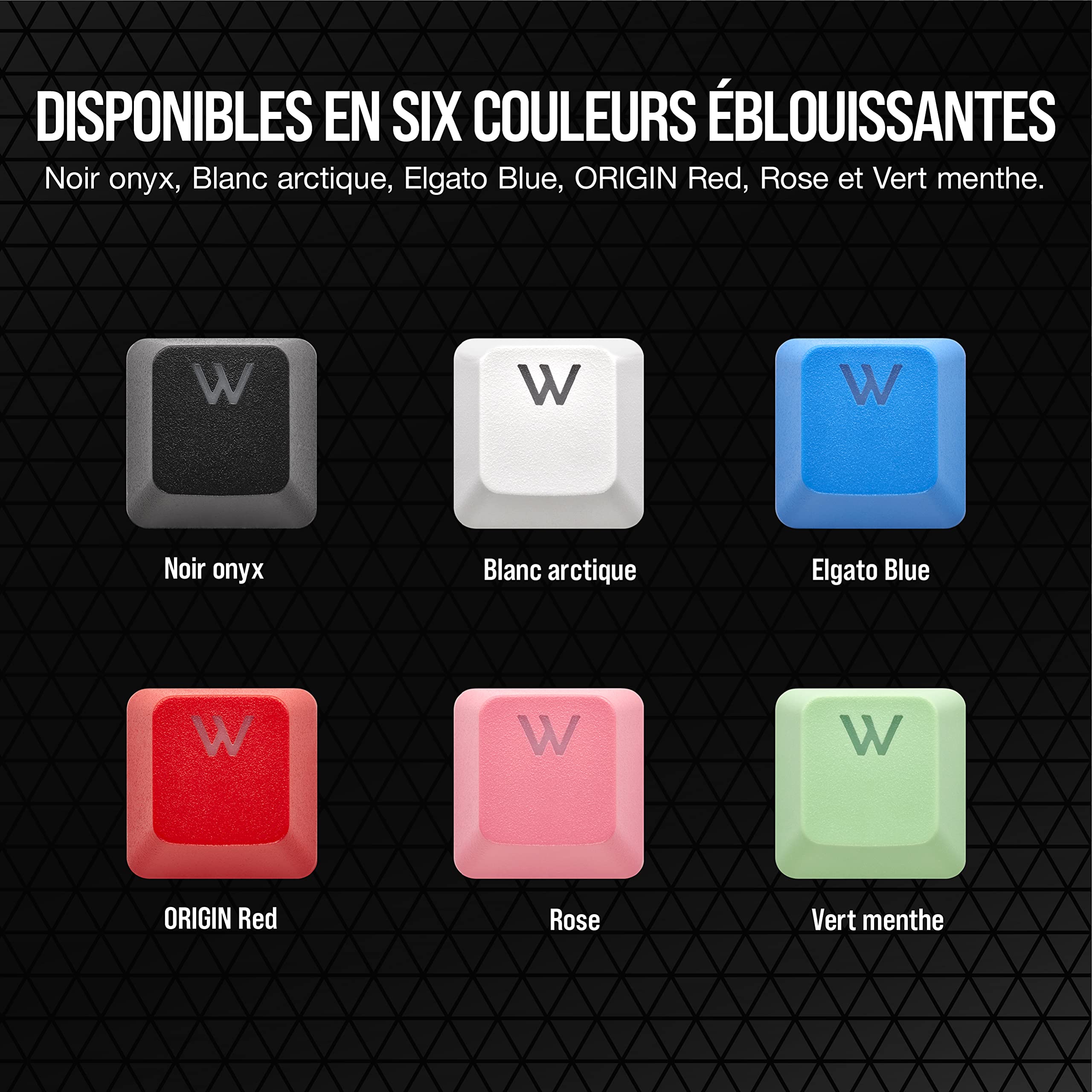 Corsair Kit de Modification de Touches PBT Double-Shot Pro, français (-FR), Origin Red