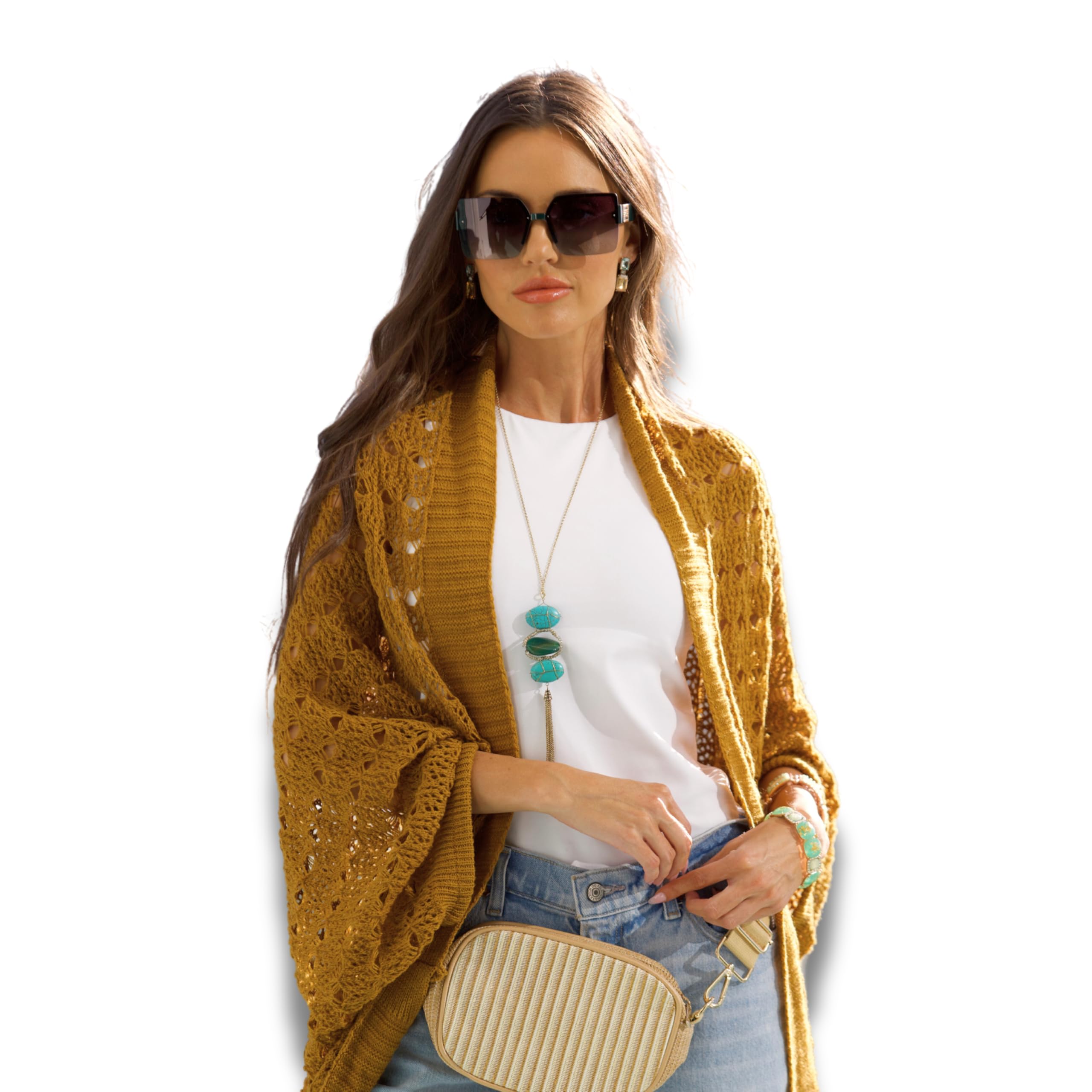 Bijoux TernerOpen Weave Cocoon Shawl