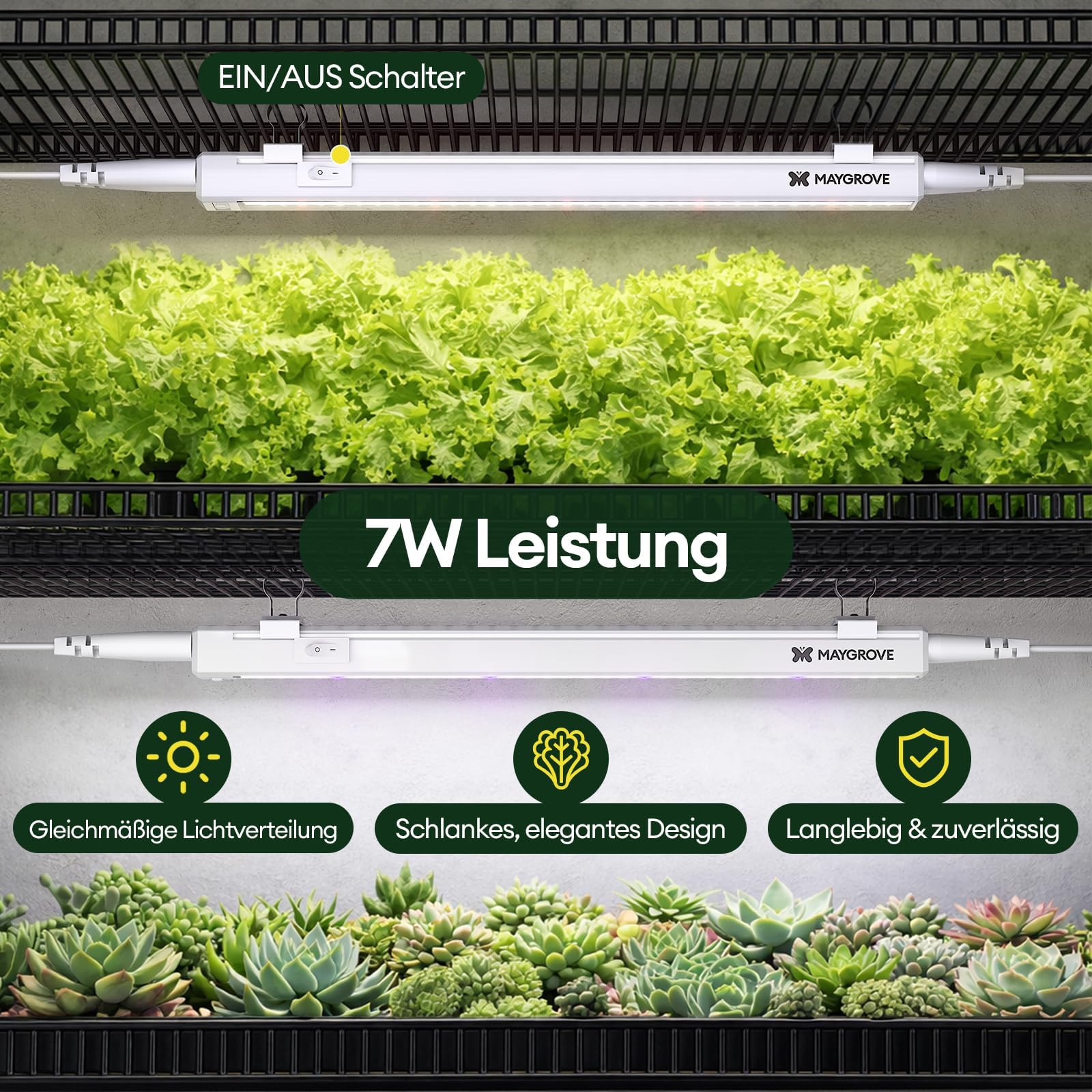 MG T5 Linear Grow Lights White 1ft 4pcs