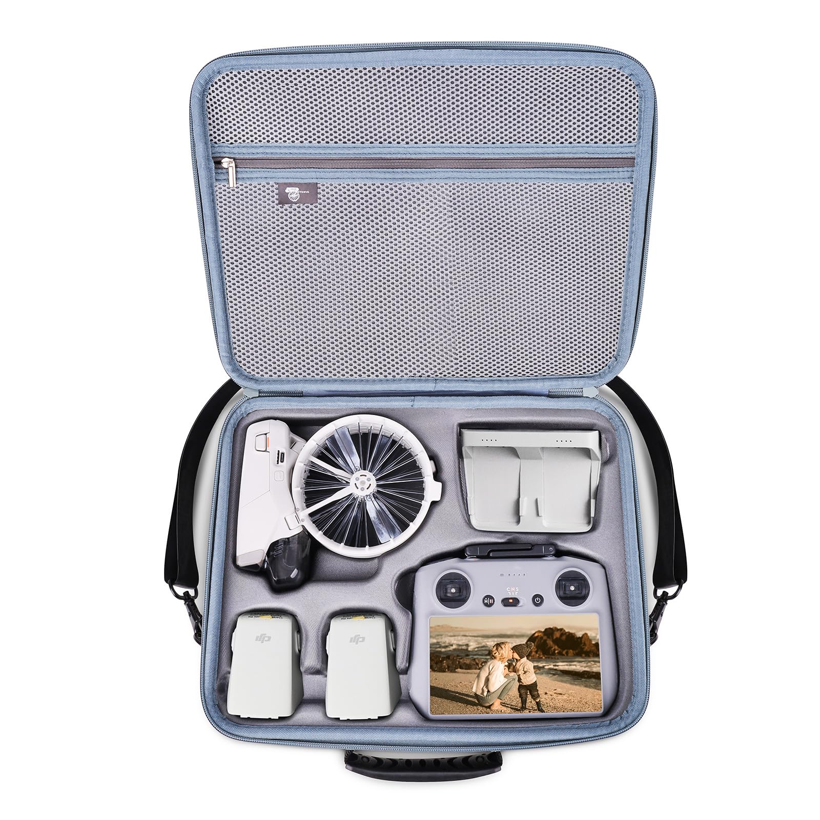 FPVERA Carry Case for DJI Flip Drone Portable Stores 7 Batteries,RC 2/RC-N3 Remote Control,Charging Hub,65W Charger, Flip Drone and Other Accessories