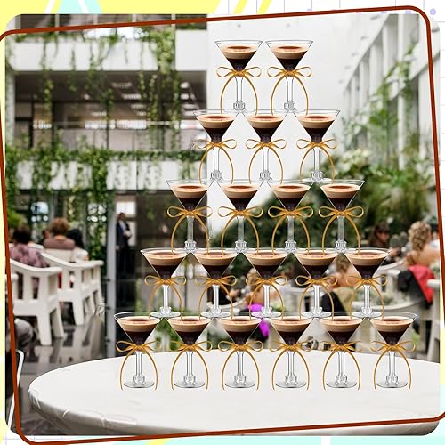 Miniatura 3 de Rtteri 36 piezas de decoración de fiesta de cumpleaños Espresso Martini de 5 onzas de plástico a Tini Bit mayores, suministros de fiesta con cinta,