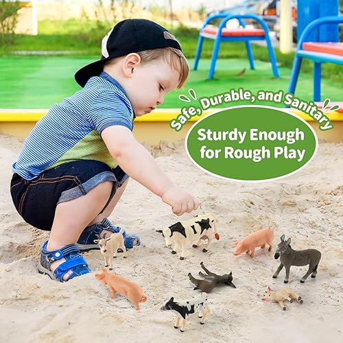 Miniatura 9 de Juego de establo para caballos, regalos de caballos para niñas y niños con 3 caballos y 2 jinetes, juego de juguetes de caballos de animales de