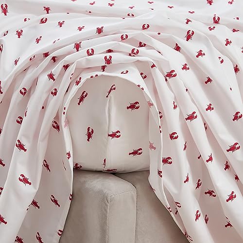 Miniatura 5 de Great Bay Home - Juego de sábanas de microfibra, diseño costero, tamaño individual, 3 piezas, ultrasuave, estampado náutico, resistente a arrugas y