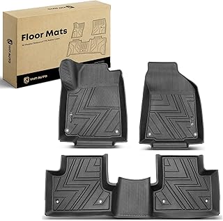 YHTAUTO Automotive Floor Mats Replacement for 2015-2023 Jeep Cherokee(Not for Grand Cherokee) All Weather Car Mats Custom Fit TPE Liners Front & Back Seat, Waterproof Anti-Slip Odorless Car Mats