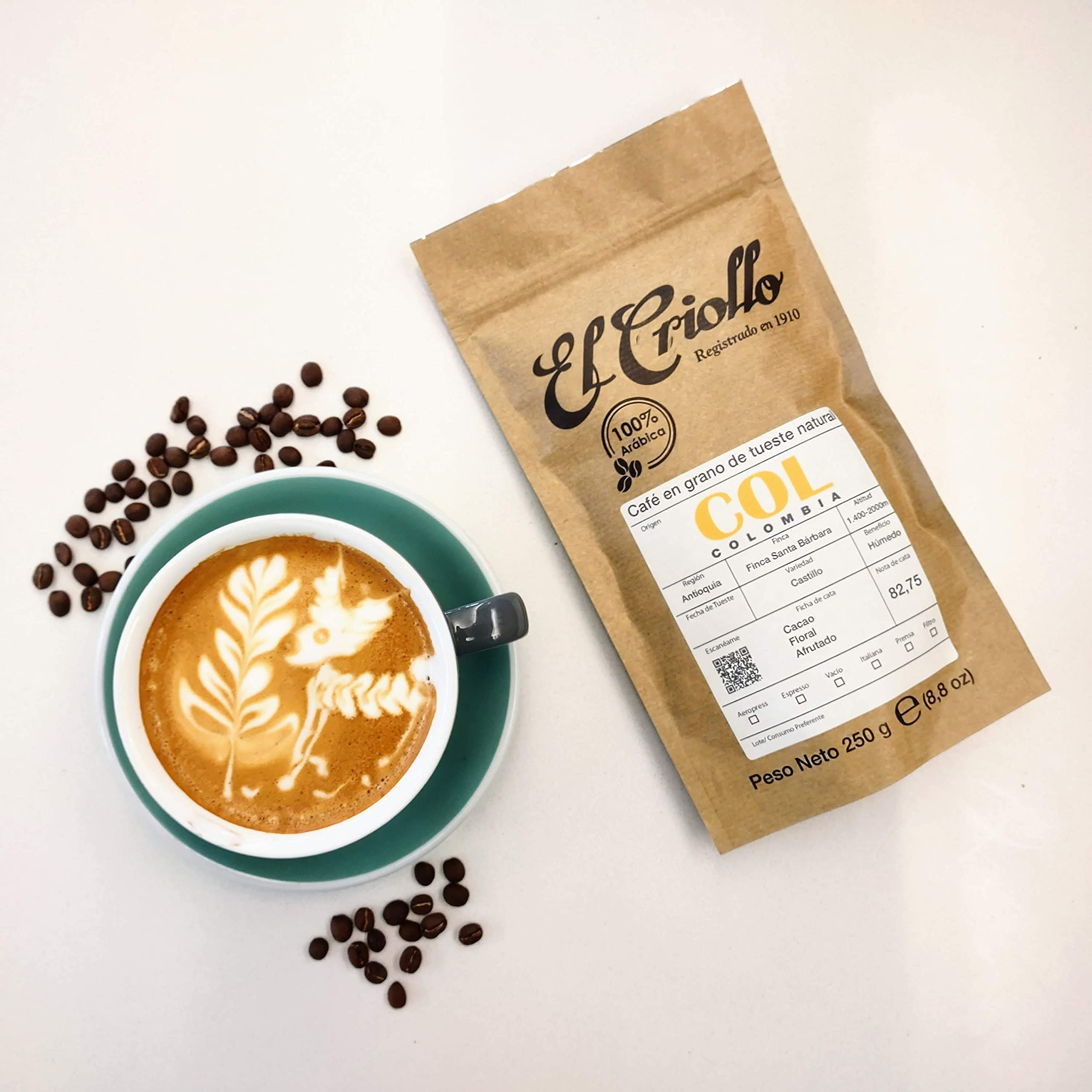 Ground Colombian Coffee - Cafés El Criollo®, Cristobal Peak, 100% Arabica And Naturally Roasted Specialty Coffee, Pack Of 4 X 250 G (1 Kg - View #6
