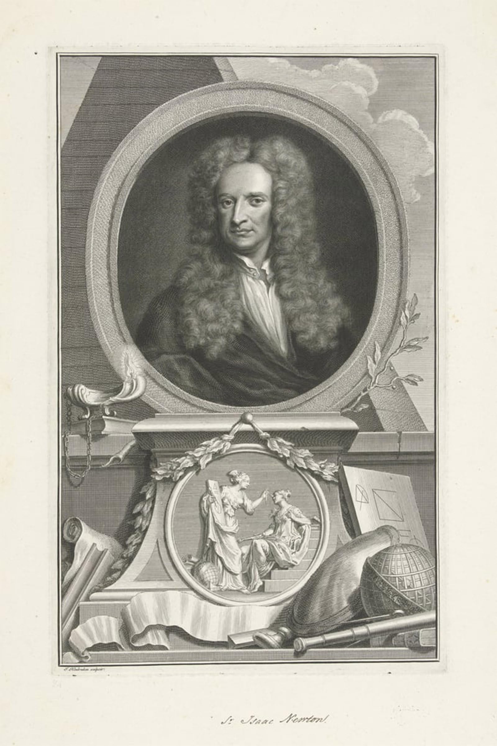 ARTXLXXBN Famous Painting Art Wall Decor Abstract Art Picture Sir Isaac English Physicist and Mathematician by Jacobus Houbraken Animal Pictures for Home Decor 60x90cm