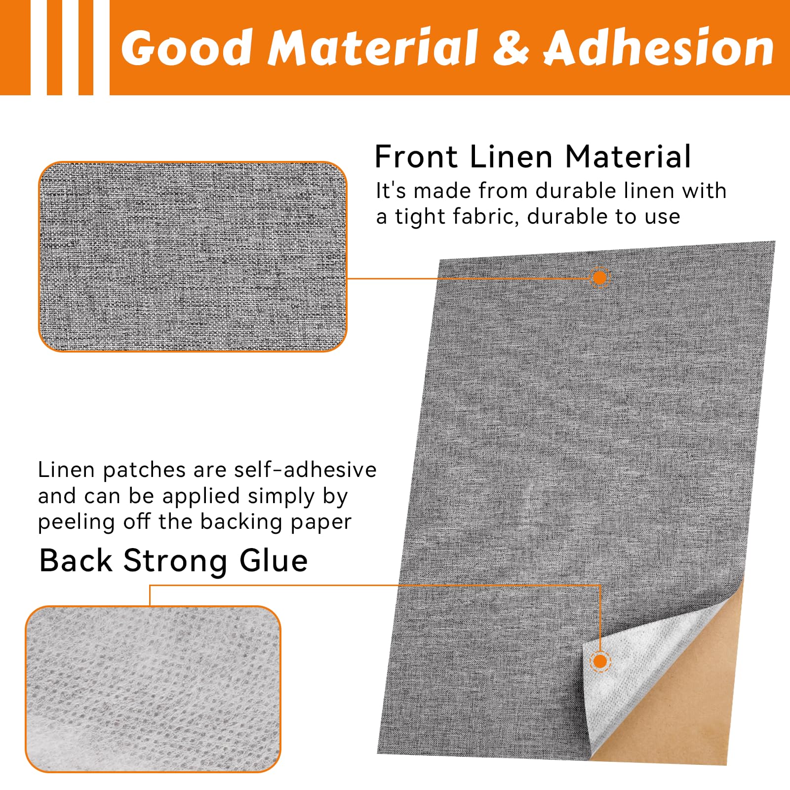 Azobur Patch De Réparation En Tissu Autocollant Pour Canapé, Canapé