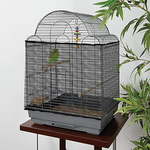 Adjustable Bird Cage Seed Catcher Net Cover Elastic — shown in a real home setting for scale
