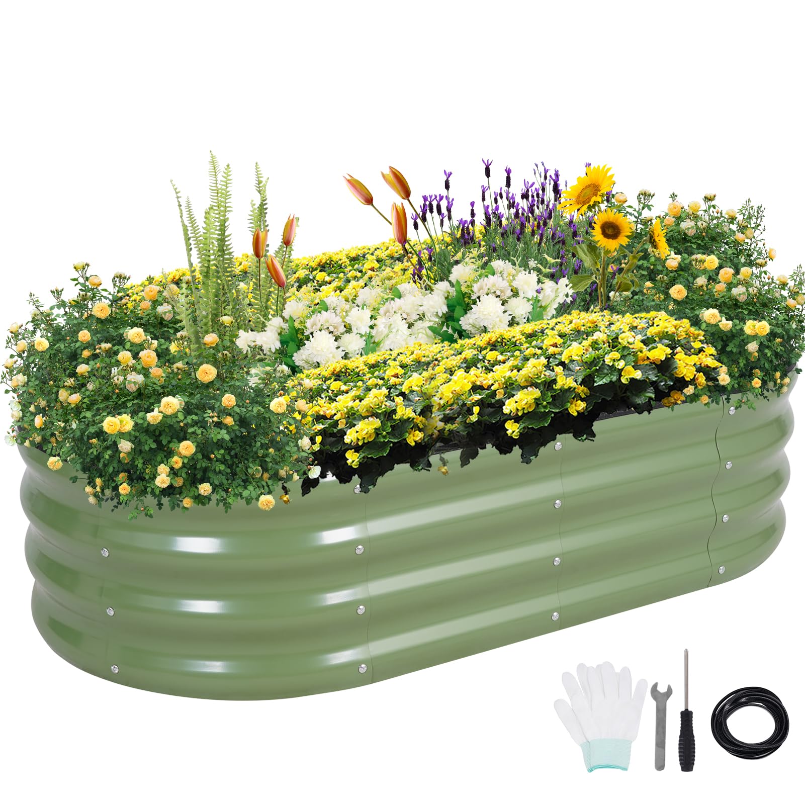 Amazon.com: Permade Galvanized Raised Garden Bed Outdoor- Raised