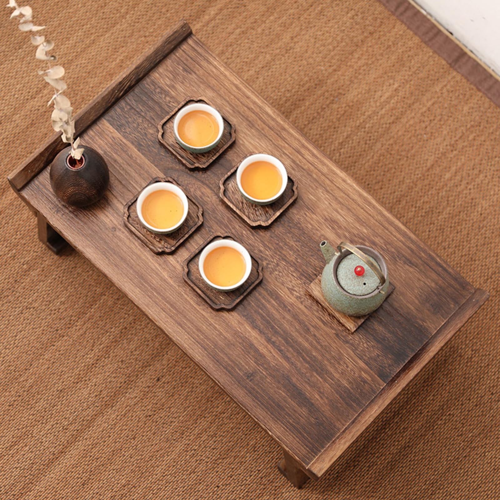Tavolo da Altare La Meditazione, Tavolino Basso con Cassetto Portaoggetti Nascosto, Portatile Tavolino per Soggiorno, Camera da Letto, Meditazione(70x35x28cm/28x14x11in)