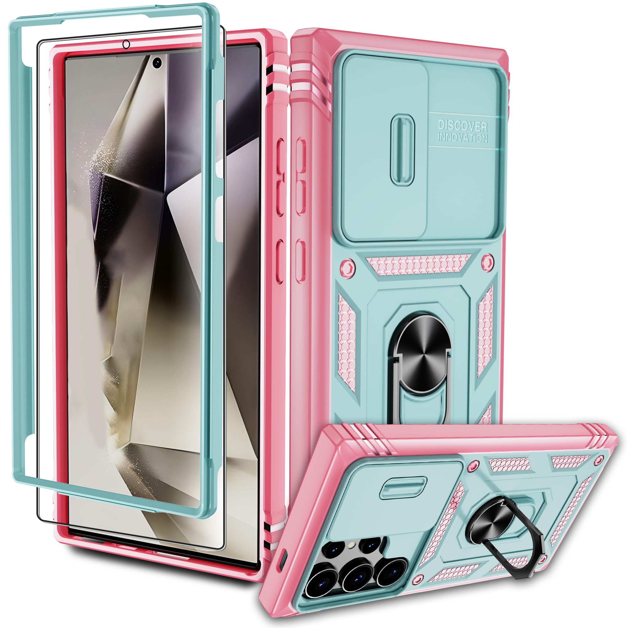 Kompatibel mit Samsung Galaxy Hülle, Eingebetteter Ständer Militärgrad Schutzhülle Handyhülle Starke Stoßfestigkeit Samsung Schutzhülle Samsung Galaxy case Cover