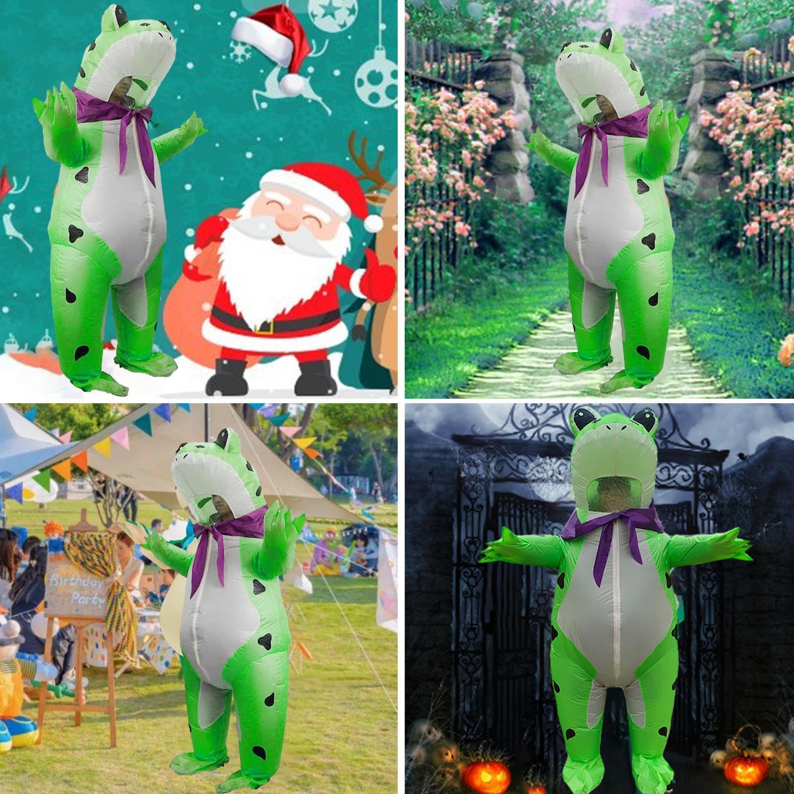 Żaba w kostiumie na Halloween,Żaba w kostiumie na Halloween wodoodporny | Kostium dmuchanego powietrza Dla mężczyzn kobiety dorosły Halloween Christmas Party Cosplay wysadzić nadmuchi