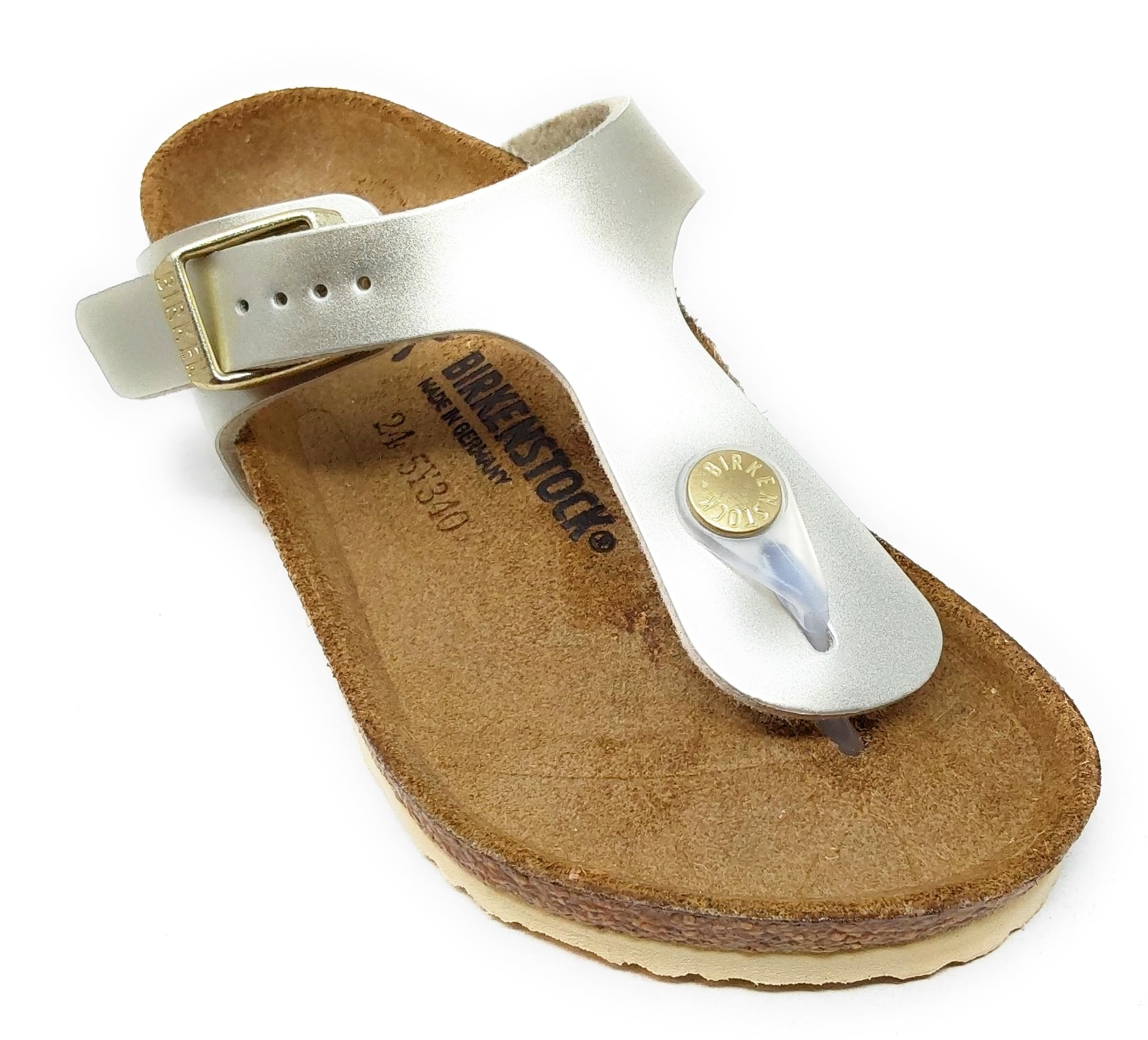 Birkenstock Gizeh Infradito 1015593 oro (Electric Metallic Gold),EVA Sughero e Pelle,Made in Germany