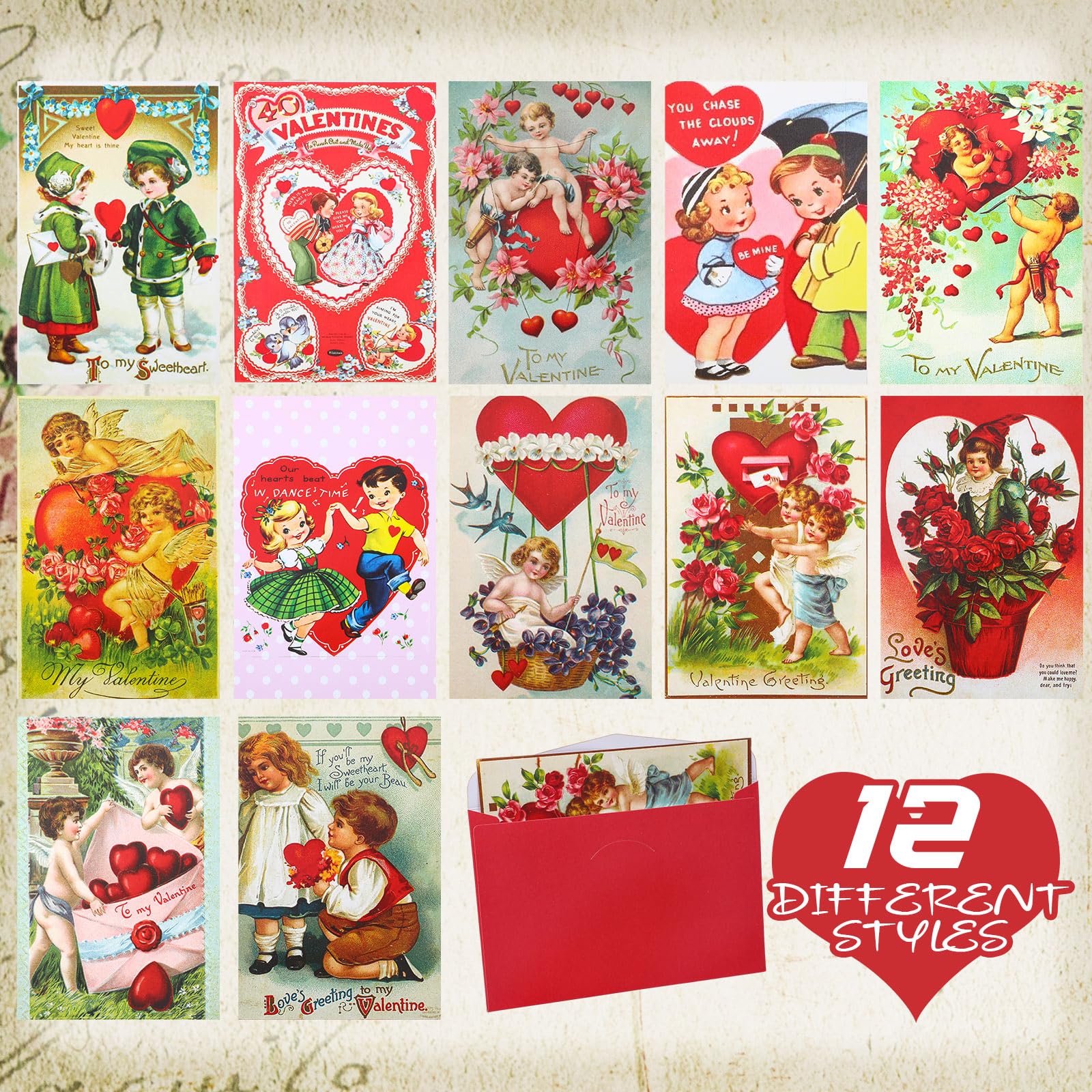 amazon-com-dispowreath-120-sets-vintage-valentine-s-day-cards-with-envelopes-and-stickers-for-kids-bulk-retro-victorian-valentine-greeting-cards-assortment-for-classroom-exchange-wedding-anniversary-party for Free Printable Vintage Valentine Cards Amazon.com: Dispowreath 120 Sets Vintage Valentine's Day Cards with Envelopes and Stickers for Kids Bulk Retro Victorian Valentine Greeting Cards Assortment for Classroom Exchange Wedding Anniversary Party for Free Printable Vintage Valentine Cards