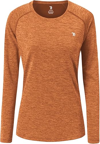 TBMPOY Camisas de manga larga con protección solar UPF 50+ para mujer, ligeras, para senderismo, correr, pesca, al aire libre