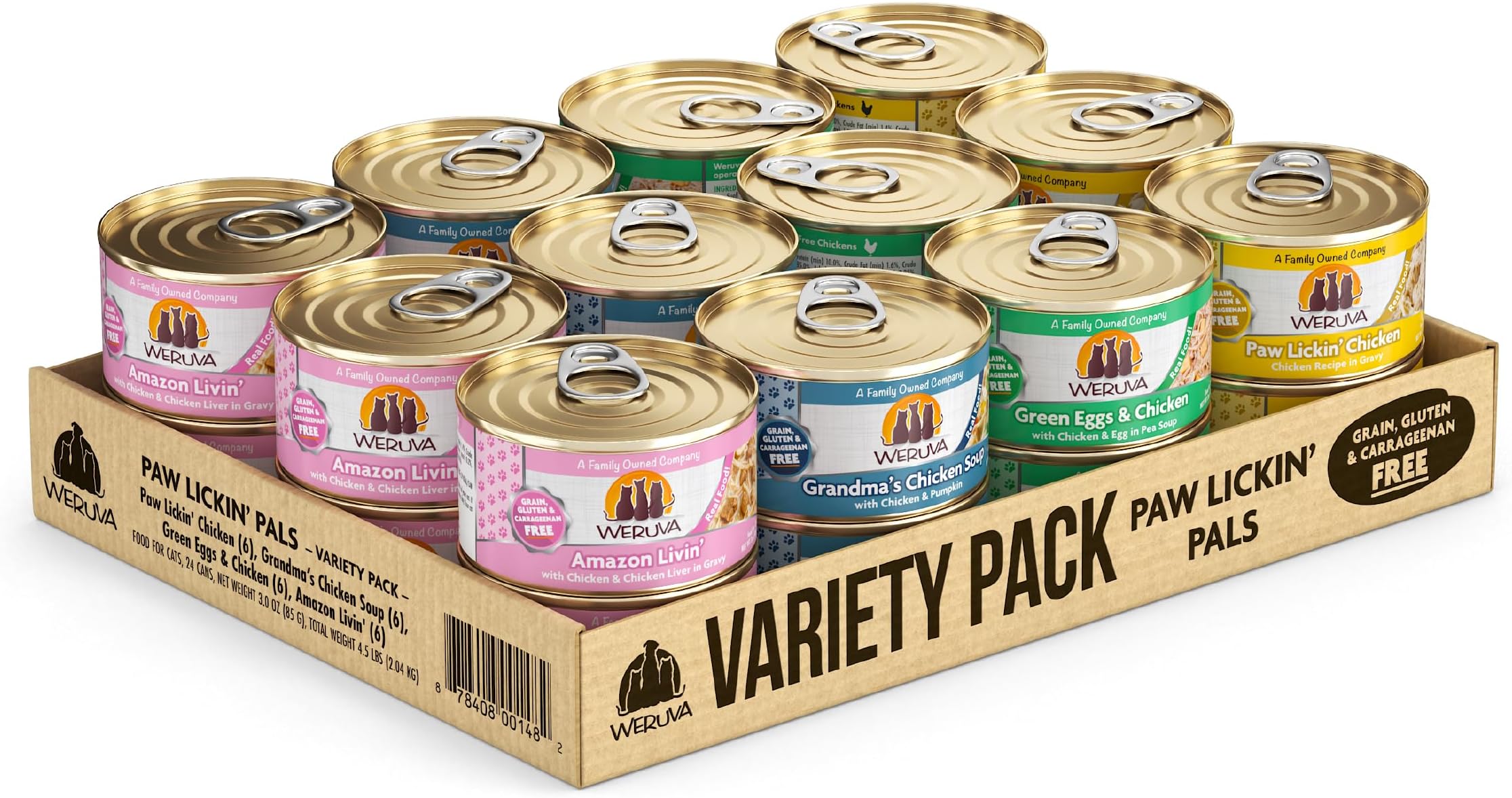 Weruva Chicken 3oz Variety Pack (24 Cans Total)