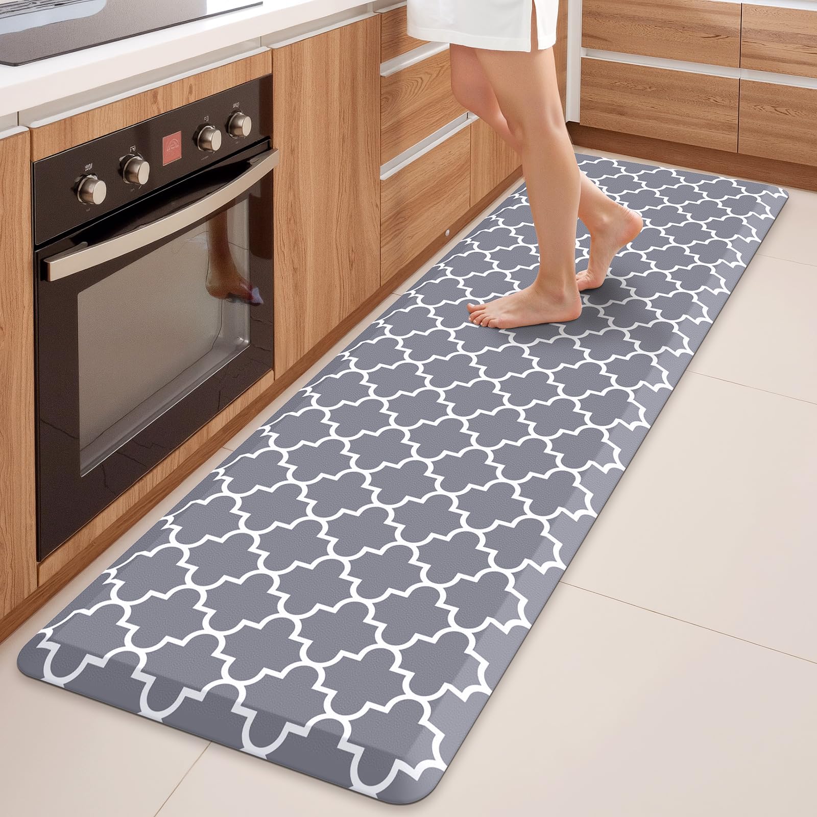 WISELIFE Kitchen Mats and Rugs Cushioned Anti-Fatigue, 17.3"x 28", Grey — Amazon image 24