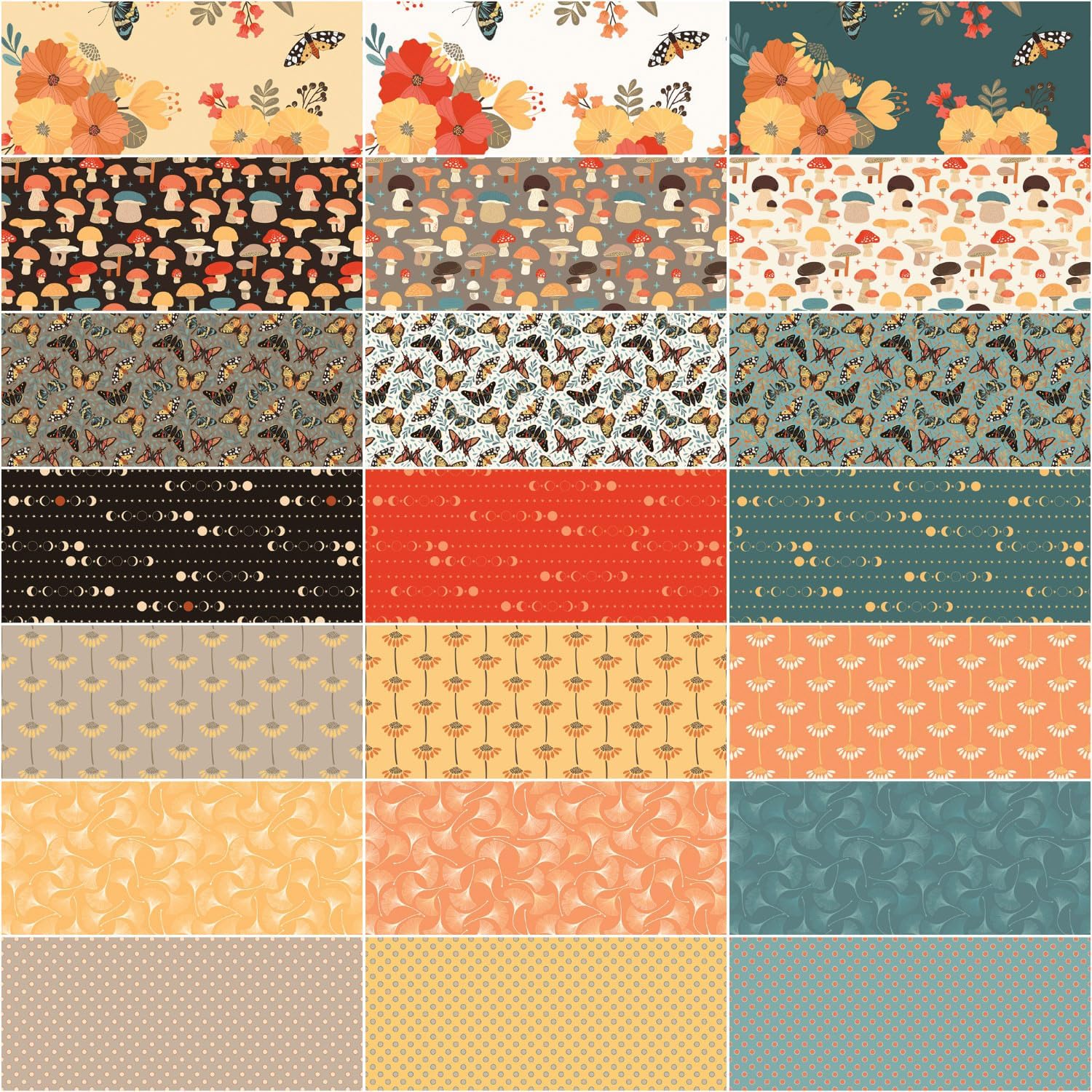 Amanda Castor Secret Garden 10" Stacker 42 10-inch Squares Layer Cake Riley Blake 10-18040-42