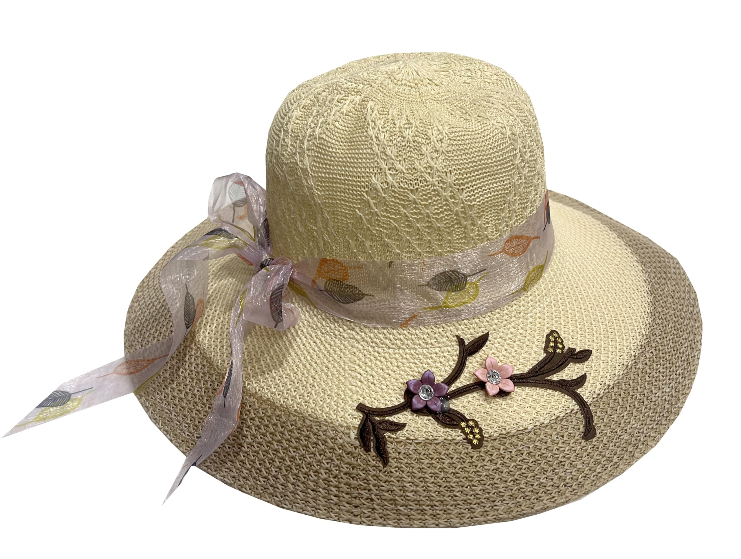 INFISPACE Women's Wide Brim Fedora/Tribly Summer Beach Hat