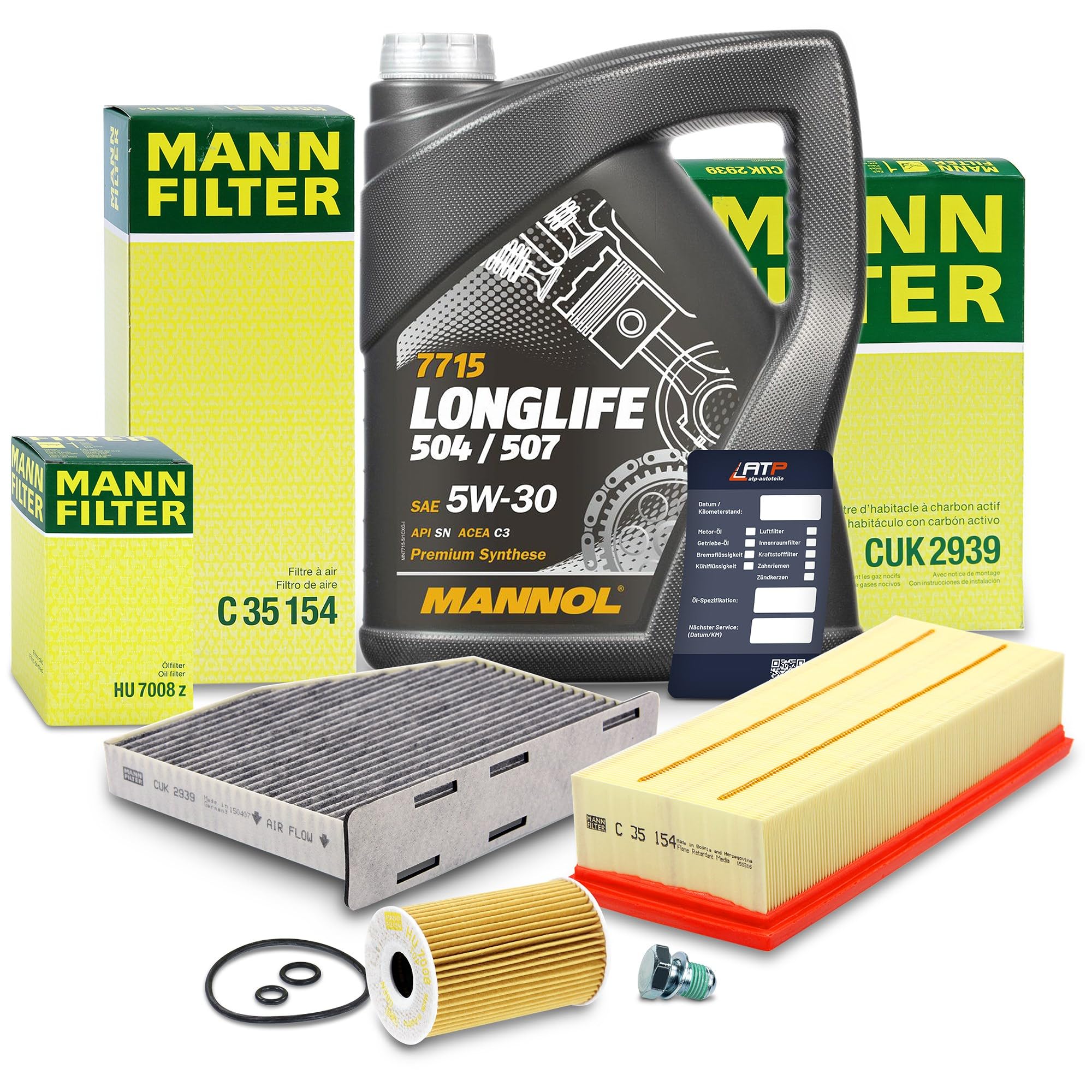 Set bestehend aus Inspektionspaket Set A + 5l 5W-30 Motoröl 41109179