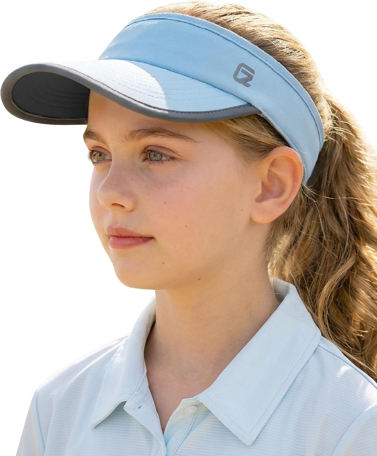 GADIEMKENSD Reflective Sun Visor for Girls, UPF 50+ Lightweight & Breathable for Running, Tennis, Golf & Outdoor Sports