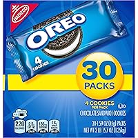 Vista 18 de OREO - Galletas de sándwich de chocolate, 30 paquetes de snack de 1.59 oz