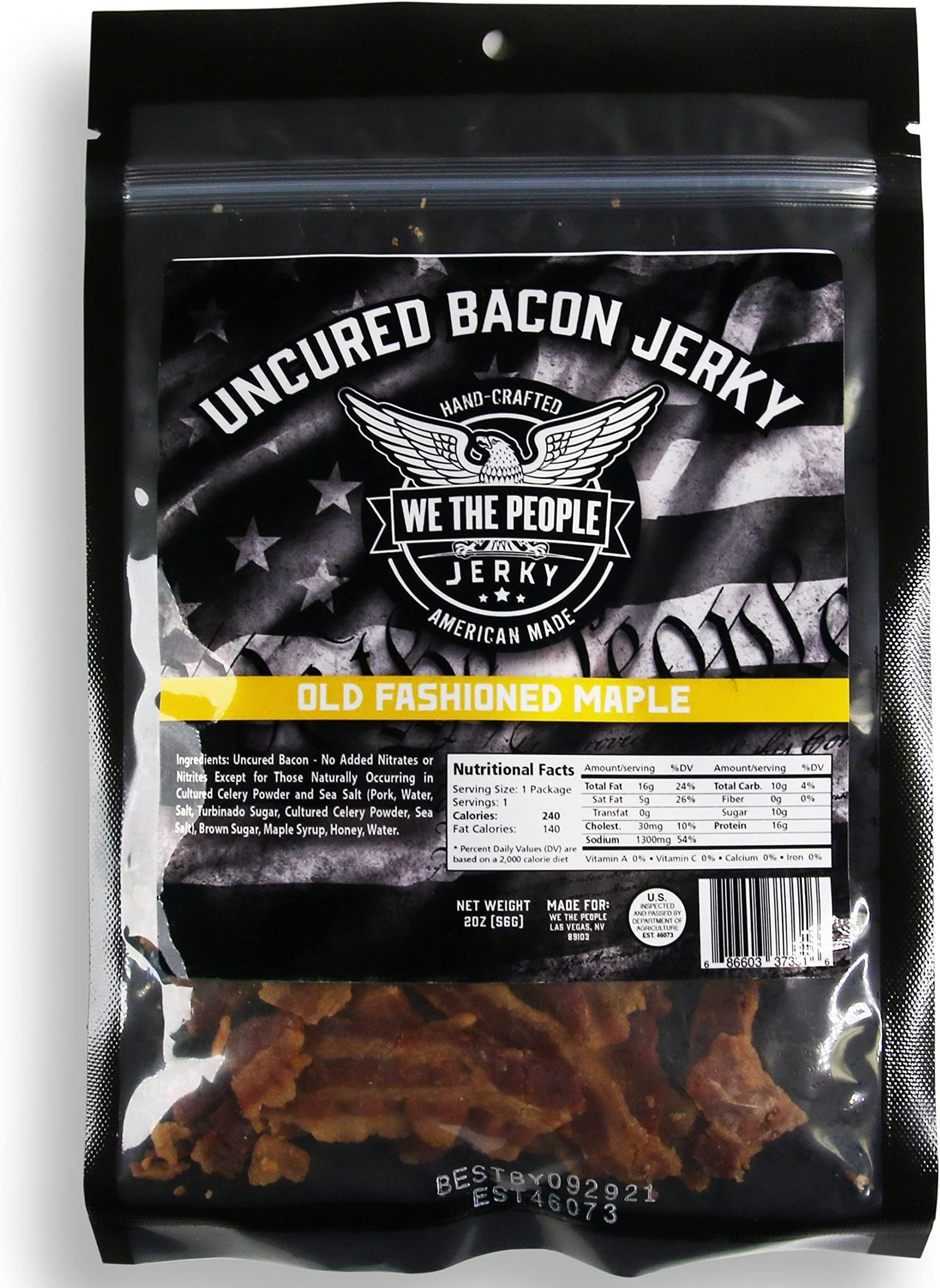 Old Fashioned Maple - Bacon Jerky - 2 oz Bag
